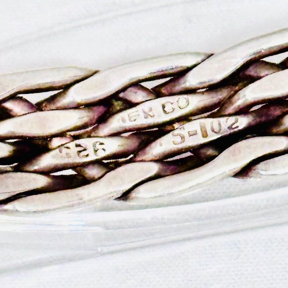 Sterling Solid Woven Bracelet - Made in Mexico TS-102/925 Unisex - Picture 6 of 7